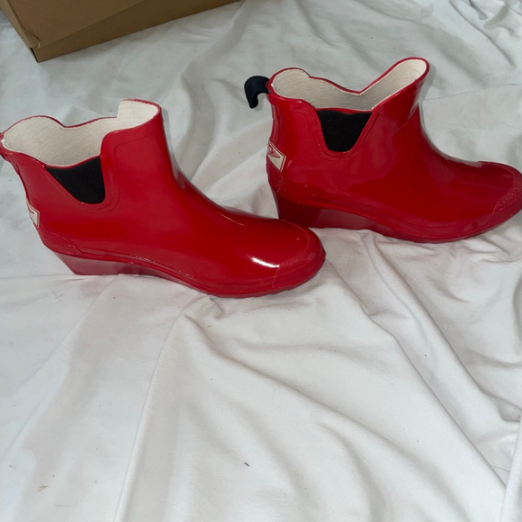 Women's FYF Red & Black Rain Boots Size 8 - Picture 5 of 10